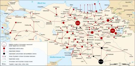 Mappa del genocidio armeno